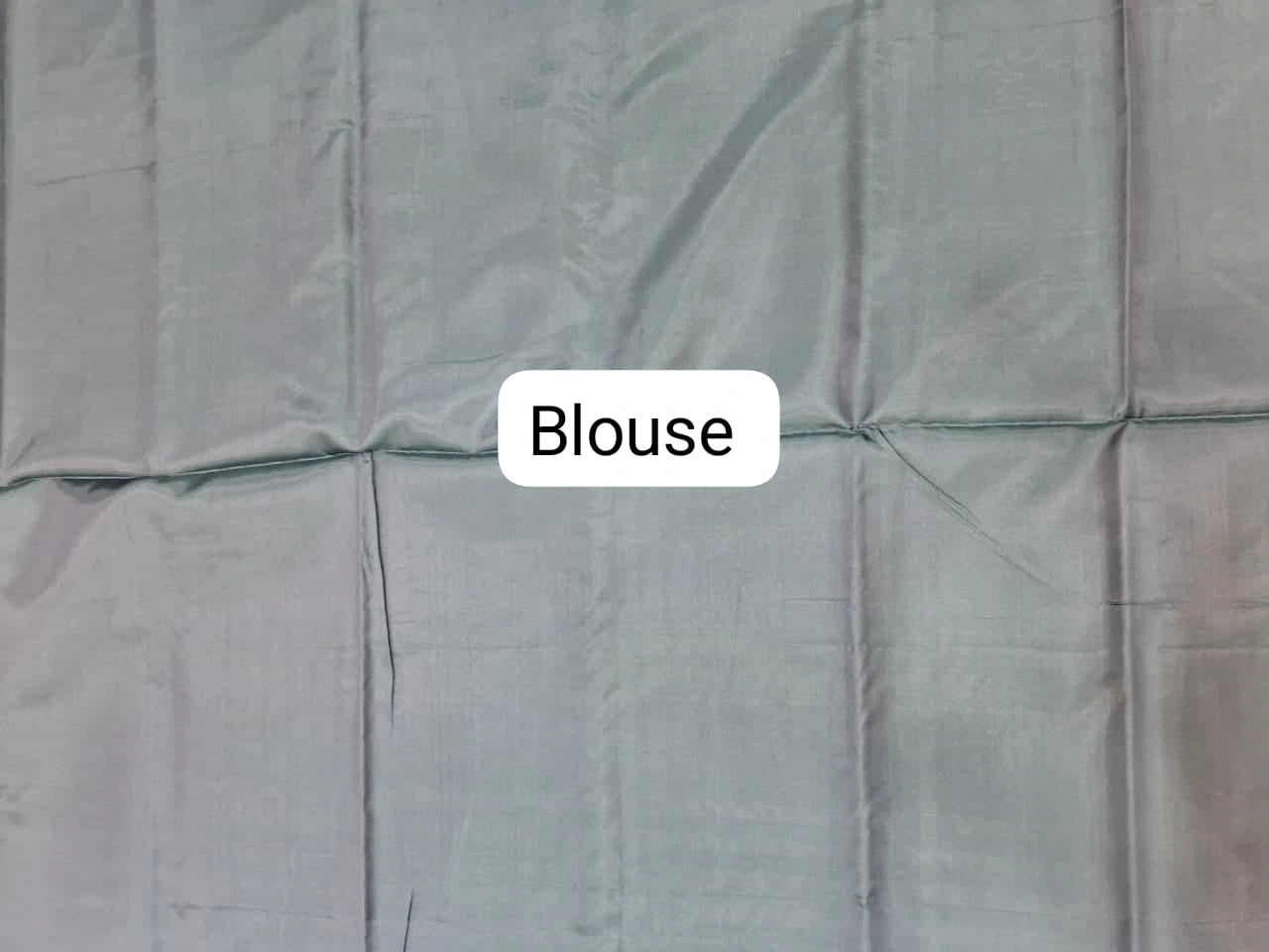 Sky Blue Handwoven Banana Silk Saree blouse