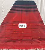 Deep Navy Blue Handwoven Banana Silk Saree pallu