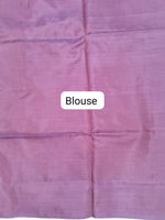 A Marine Blue handwoven banana silk saree blouse