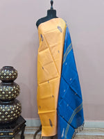 Light yellow handwoven banana silk saree 