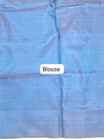 An orange handwoven banana silk saree blouse