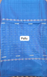 An orange handwoven banana silk saree pallu
