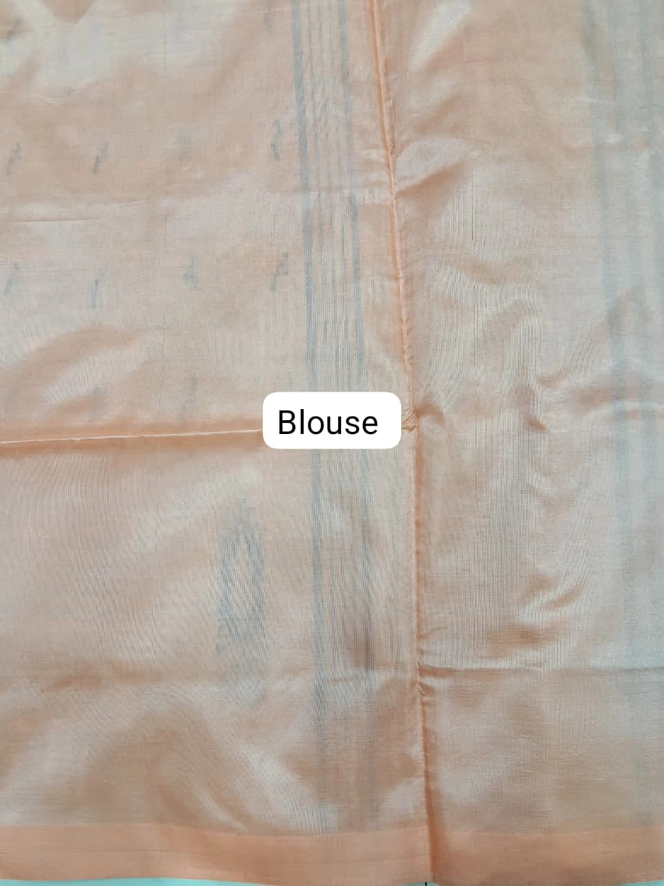 Royal blue handwoven banana silk saree blouse