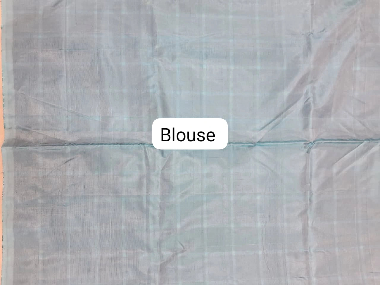 Navy blue handwoven banana silk saree blouse