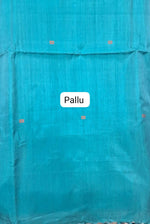 Dark yellow handwoven banana silk saree pallu