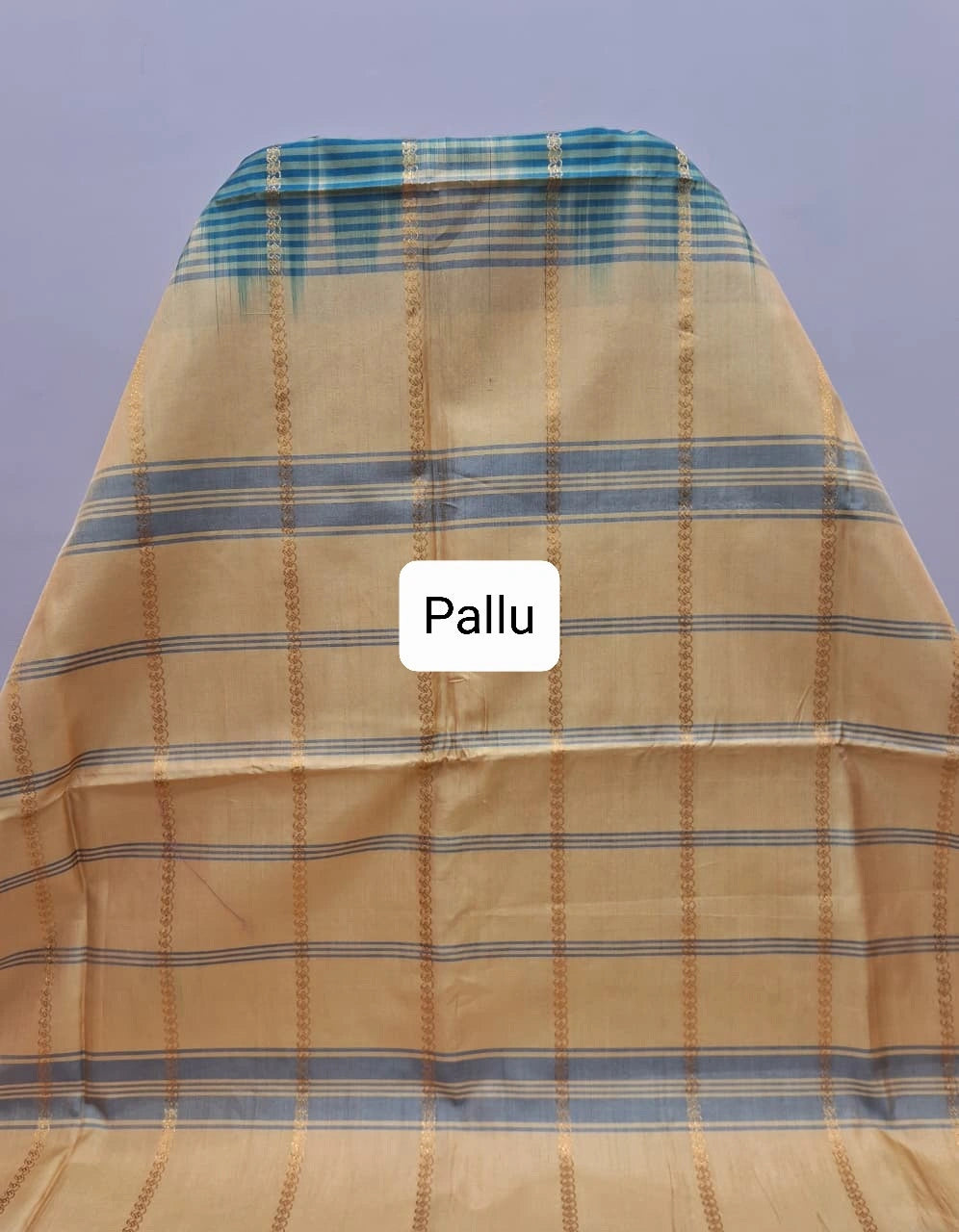 Eggplant handwoven banana silk saree Pallu