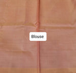 Happy blue handwoven banana silk saree Blouse