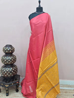 Cardinal red handwoven banana silk saree