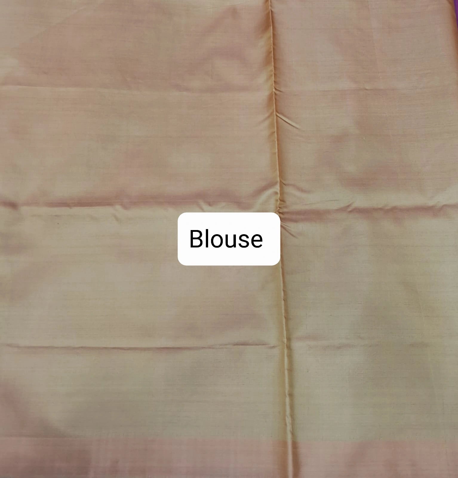 Rani pink handwoven banana silk saree Blouse