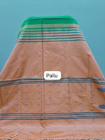 Parrot Green Handwoven Banana Silk Saree Pallu