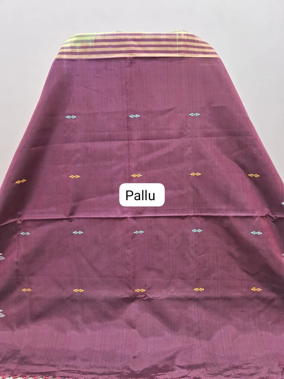 Dark Metal Grey Handwoven Banana Silk Saree Pallu