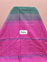 Rama Green Handwoven Banana Silk Saree Pallu