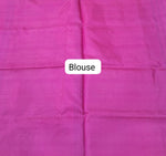 Rama Green Handwoven Banana Silk Saree  Blouse