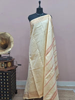 Dark Beige Handwoven Banana Silk Saree 