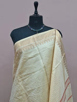 Dark Beige Handwoven Banana Silk Saree 1