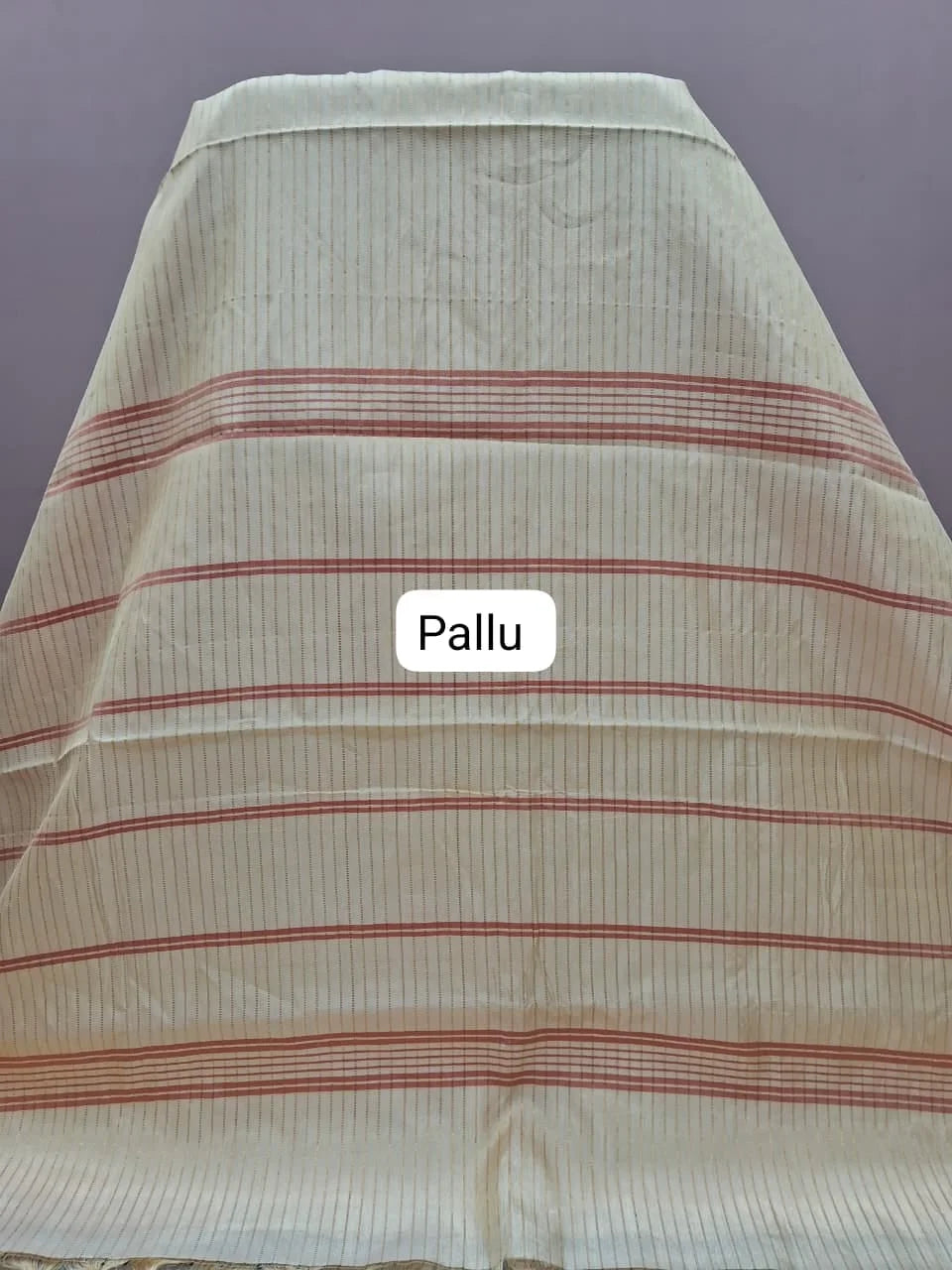 Dark Beige Handwoven Banana Silk Saree Pallu