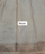 Dark Beige Handwoven Banana Silk Saree Blouse