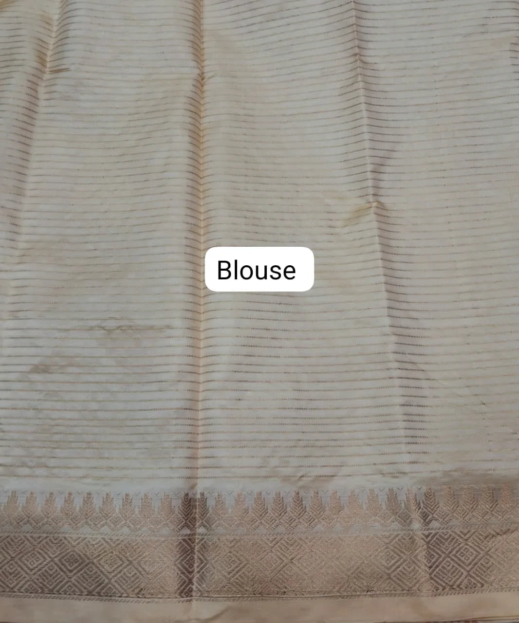 Dark Beige Handwoven Banana Silk Saree Blouse