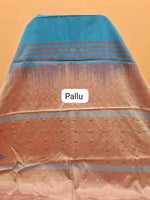 Royal Blue Handwoven Banana Silk Saree Pallu