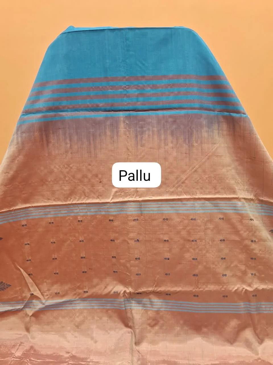 Royal Blue Handwoven Banana Silk Saree Pallu