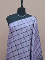 Light Lavender Handwoven Banana Silk Saree 1