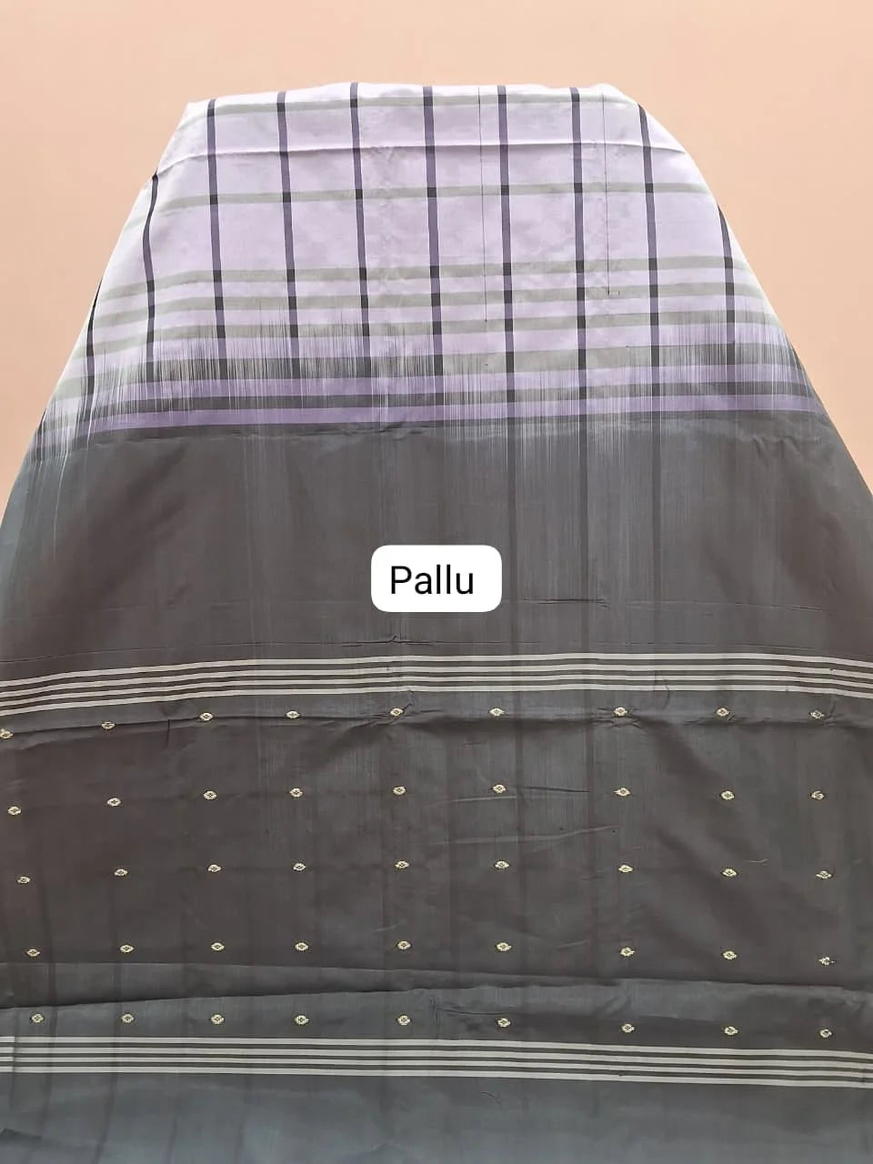 Light Lavender Handwoven Banana Silk Saree Pallu