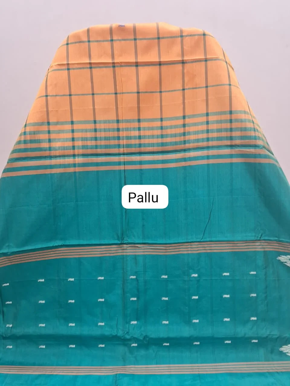 Dark Orange Handwoven Banana Silk Saree Pallu