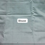 Metal Grey Handwoven Banana Silk Saree Blouse