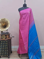 Dark Pink Handwoven Banana Silk Saree