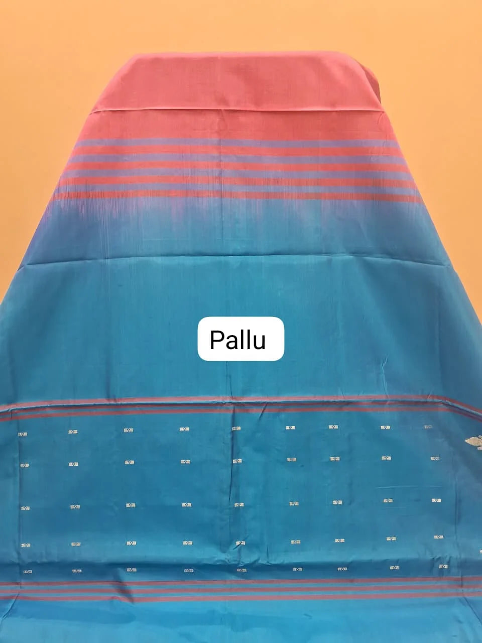 Dark Pink Handwoven Banana Silk Saree Pallu