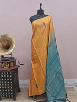 Dark Brown Handwoven Banana Silk Saree