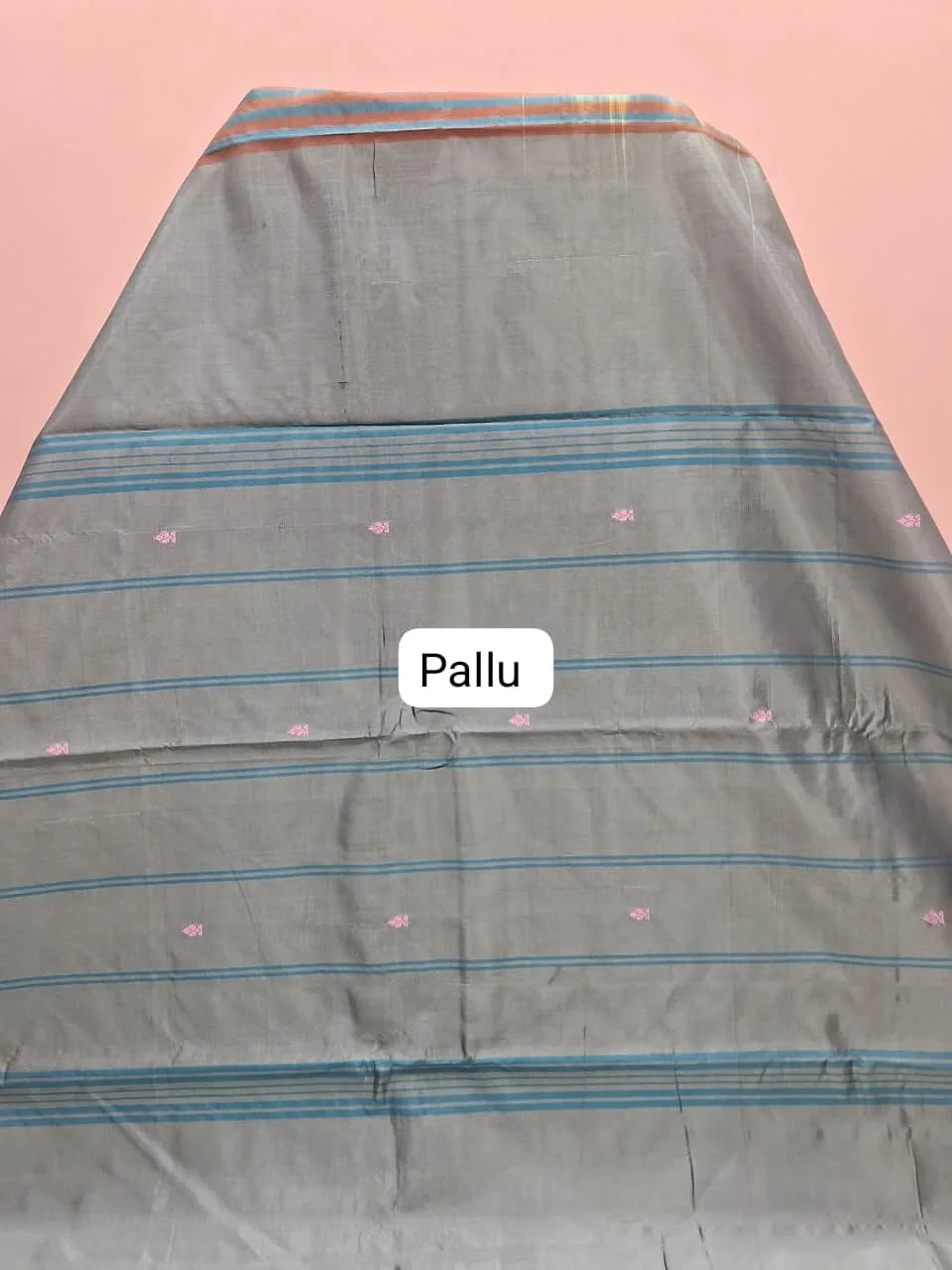 Dark Brown Handwoven Banana Silk Saree pallu