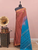Brick Red Handwoven Banana Silk Saree