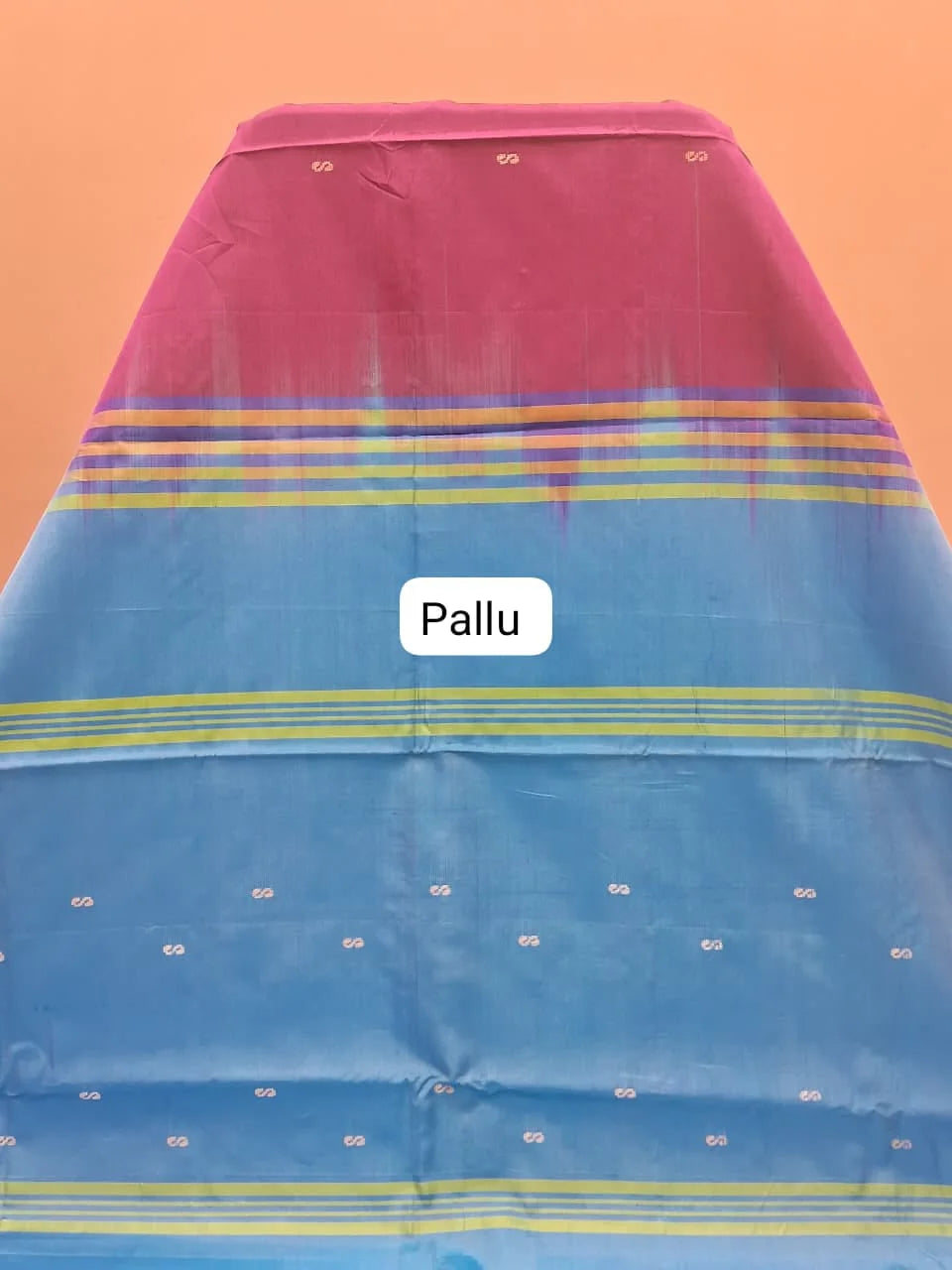 Dark Pink Handwoven Banana Silk Saree Pallu
