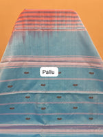 Light Pink Handwoven Banana Silk Saree Pallu