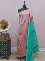 Light Peach Handwoven Banana Silk Saree 
