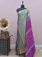 Light Pista Green Handwoven Banana Silk Saree 