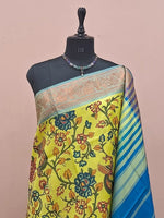 Mango Yellow Handwoven Banana Silk Saree 1