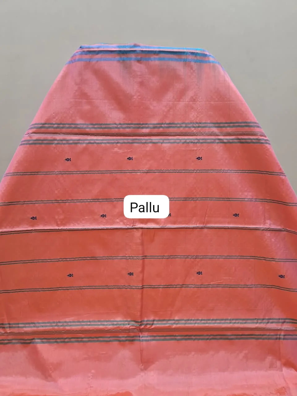 Light Sky Blue Handwoven Banana Silk Saree Pallu
