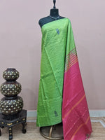 Pista Green Handwoven Banana Silk Saree