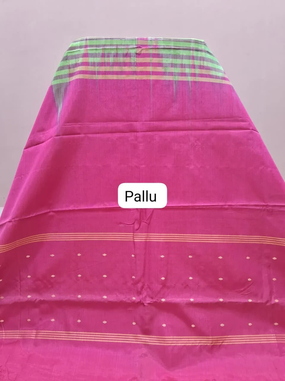 Pista Green Handwoven Banana Silk Saree Pallu