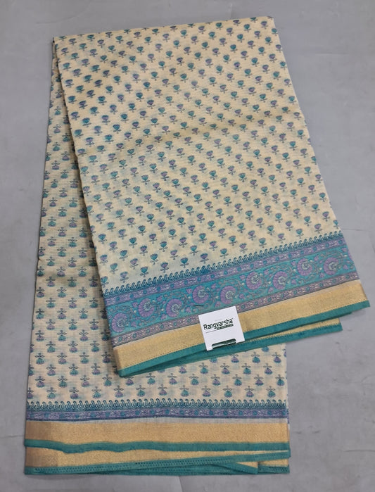 Off-White Chandheri Saree