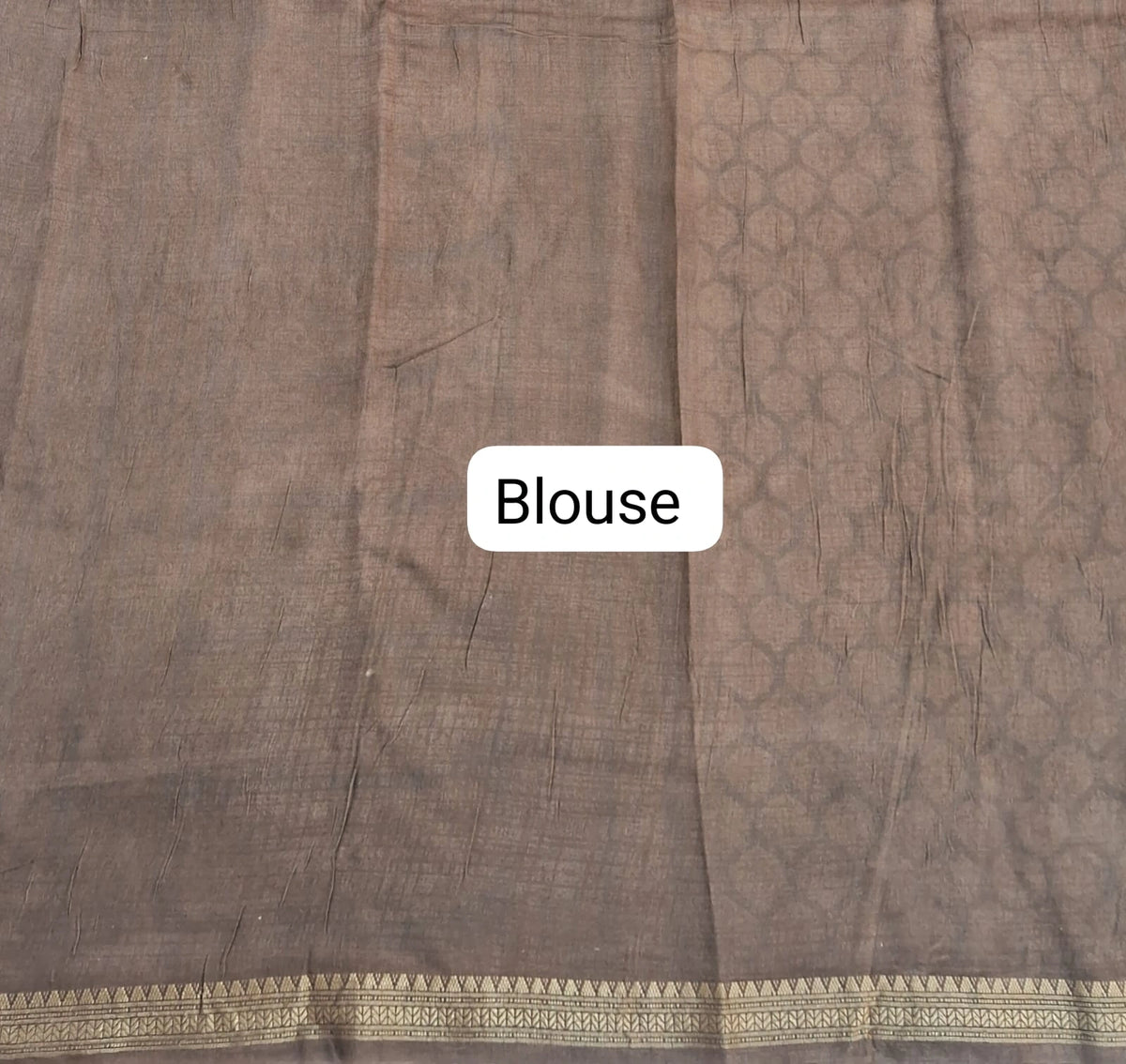 Rama Blue Chanderi Saree blouse