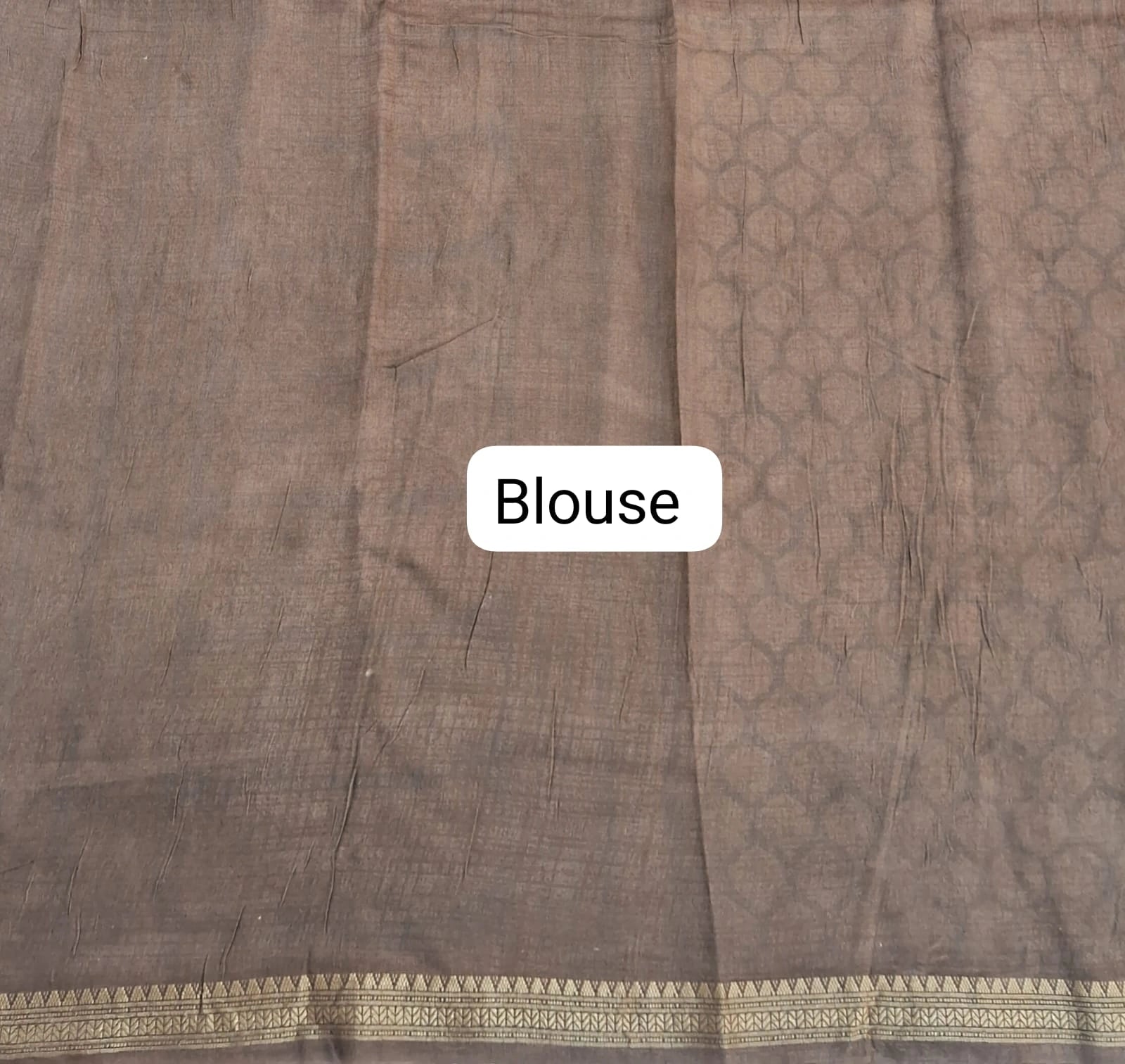 Rama Blue Chanderi Saree blouse