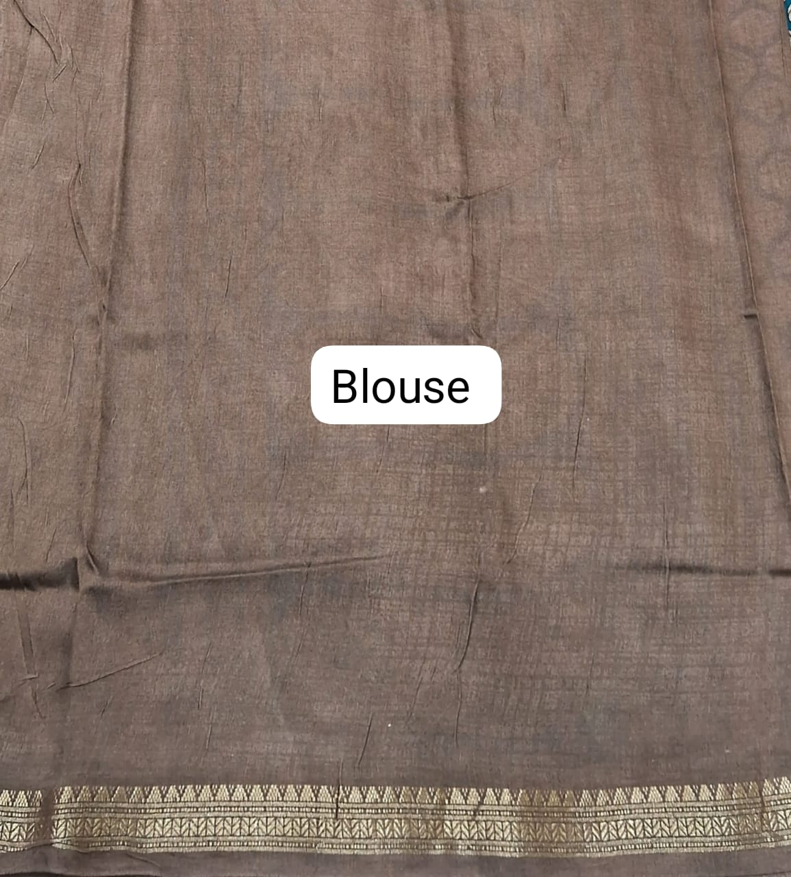 Rama Blue Chandheri Saree Blouse