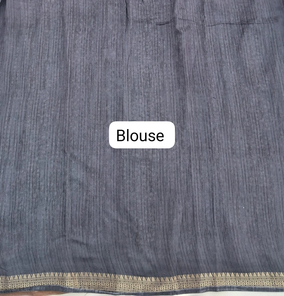 Premium Grey Chanderi Saree blouse