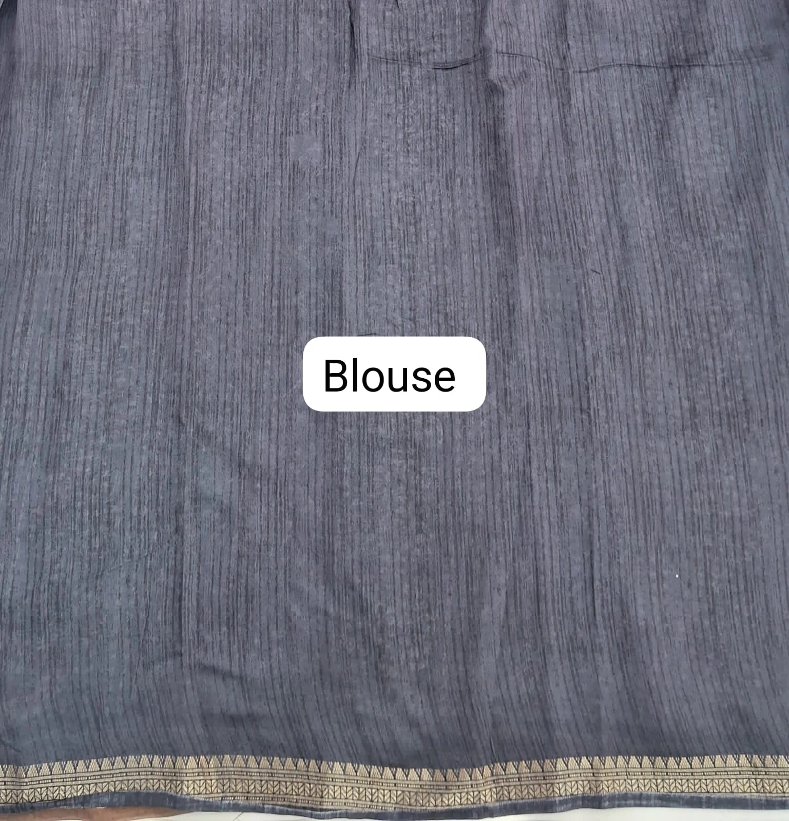 Premium Grey Chanderi Saree blouse