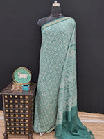 Sea Green Chanderi Saree 