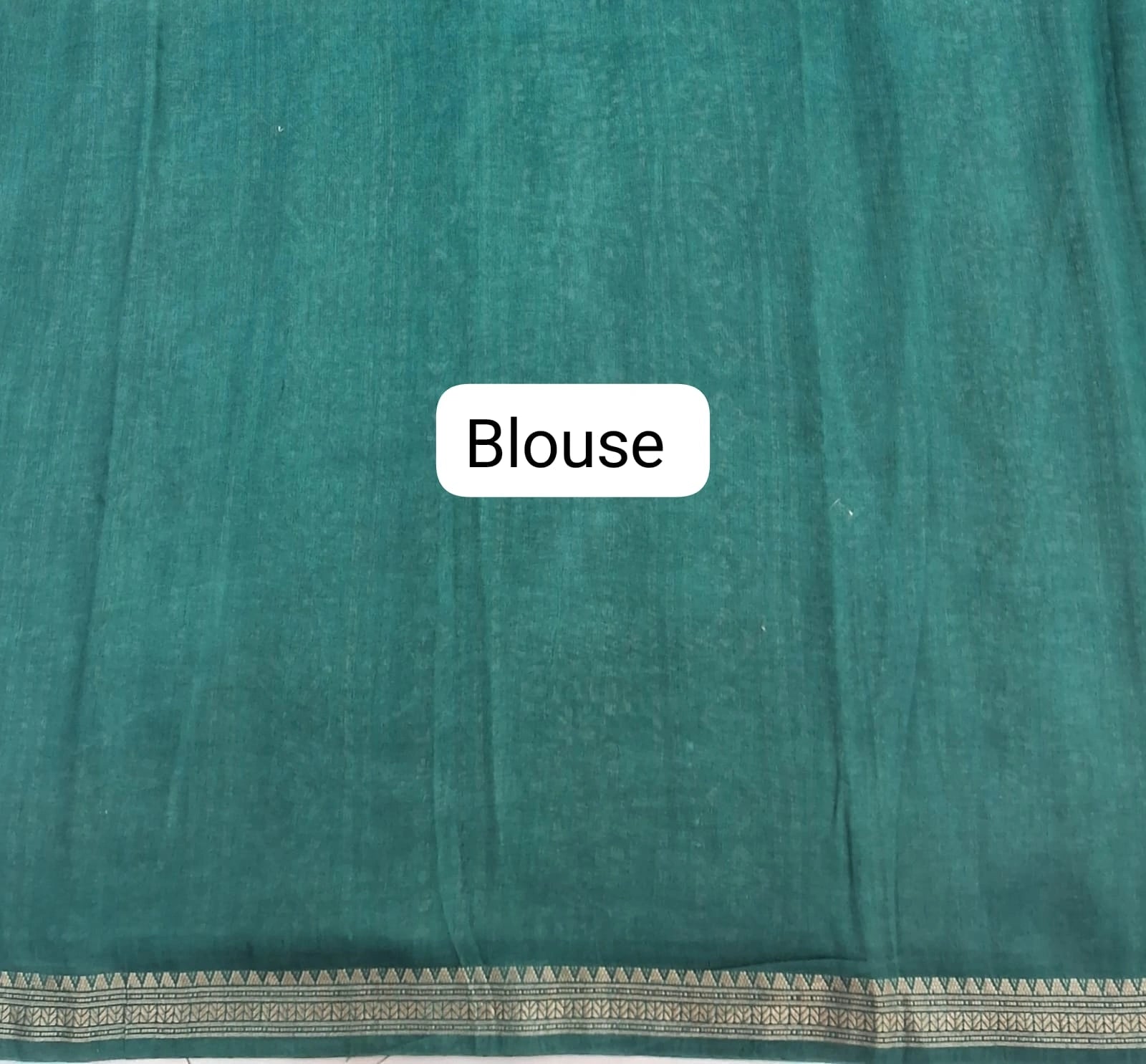 Sea Green Chanderi Saree blouse