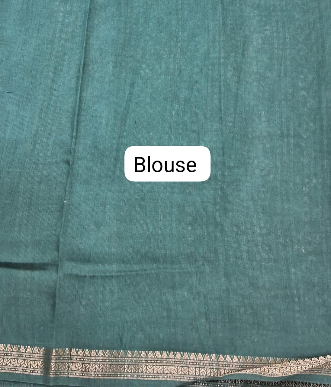 Sea Green Chanderi Saree Blouse